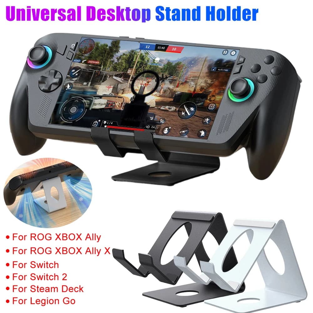 Supporto da tavolo in metallo per console di gioco ROG Xbox Ally/X, supporto per Switch/Switch2, Steam Deck e Legion Go