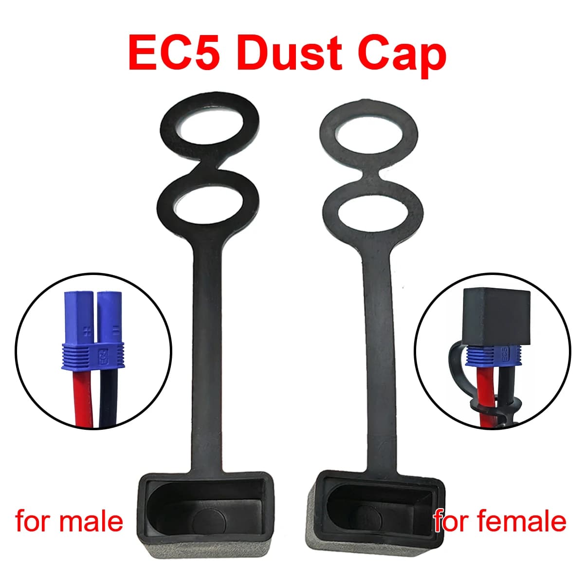 Connector EC5 Male Dust Cap Female Waterproof Cover Black Orange Top Cover for Banana Spine ESC Lipo Drone Battery Adapter Motor