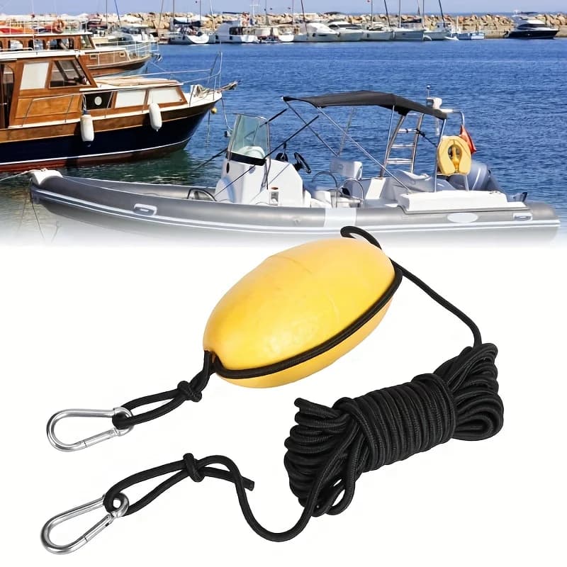 Ancora da Deriva 9,8m/32,2ft, Cima da Lancio per Ancoraggio, Boa Galleggiante Portatile per Barca, Yacht, Kayak