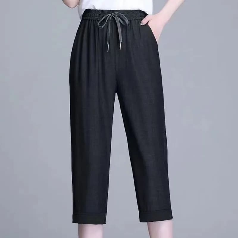 Women's Short Capris Pants 2024 Spring Summer Slim Straight Jeans High Life Casual Denim Pants 3XL
