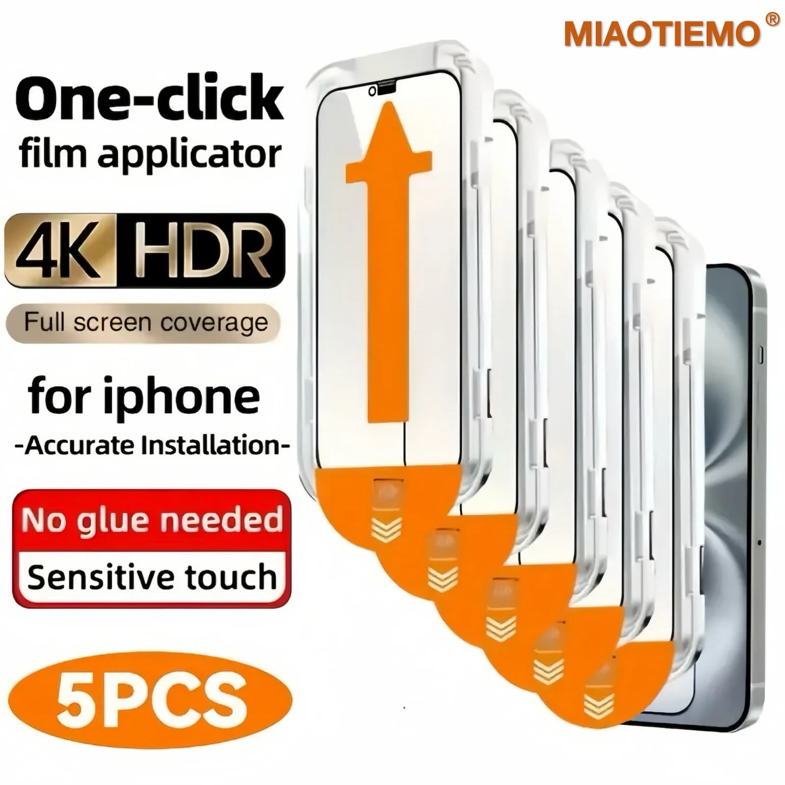 5 pcs for iPhone 16e 16 15 14 13 12 11 Pro Max XS XR protection screen privacy 4K tempered glass high definition waterproof