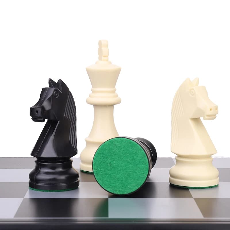 Set di scacchi di lusso, gioco di scacchi in resina ponderata ad alto polimero, scacchiera pieghevole, scacchi Knight Staunton, gioco da tavolo
