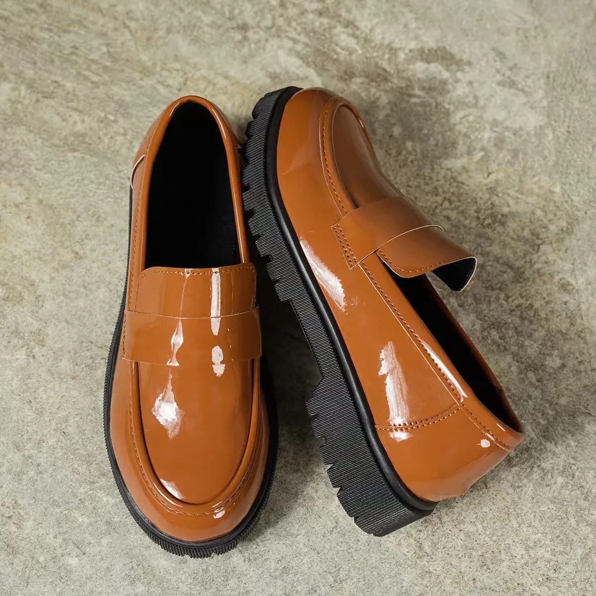 New Ladies Fashion Round Toe Retro Solid Color Mary Jane Shoes Daily Casual Shopping Ladies High Heels Zapatos Mujer