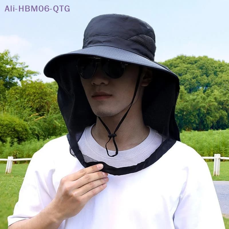 [New] Foldable Mosquito Hat With Hidden Net Mesh Repellent Bee Protection Casual Outdoor Sunscreen Fishing Cap Panama Hat