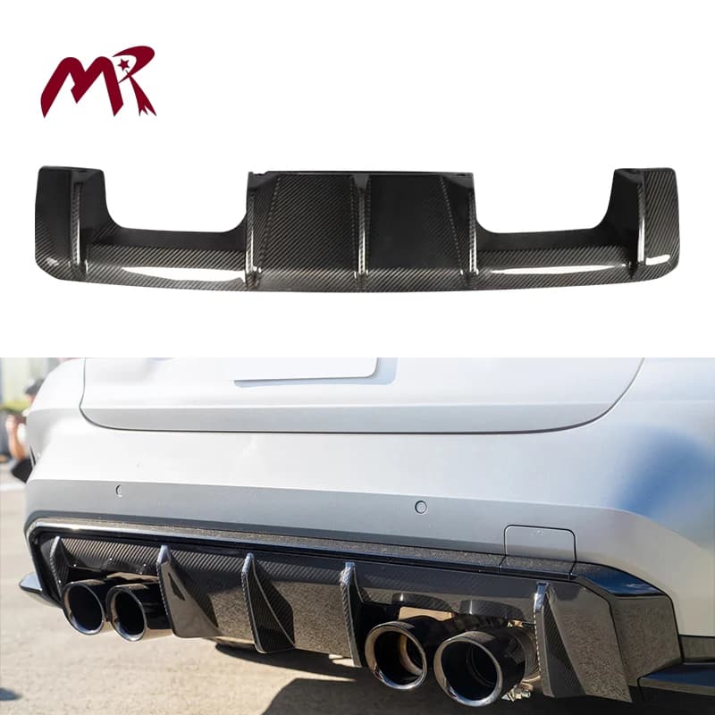 For BMW M3 M4 G80 G82 G83 OEM Style Dry Carbon Fiber Rear Diffuser Rear Lip Body Kit Lightweight Car Accessories