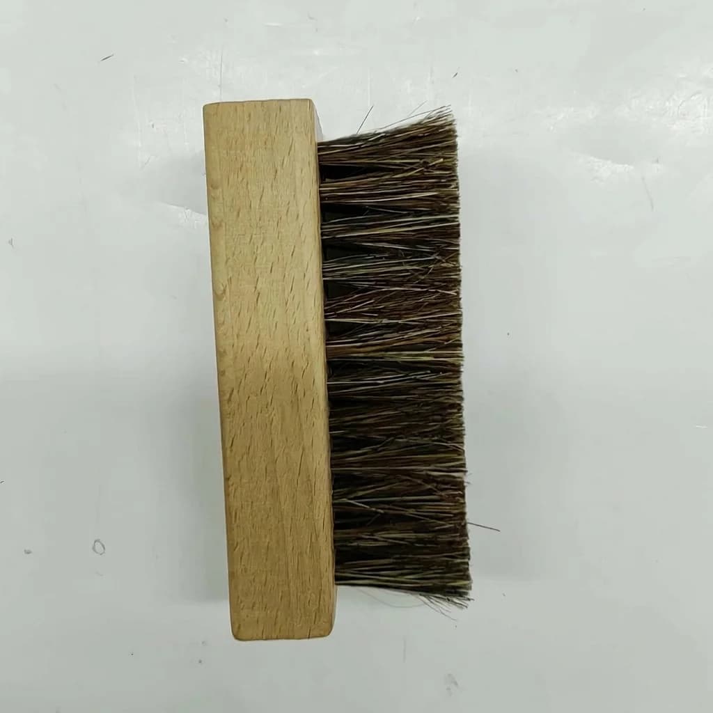 1PC Pig Bristles Shoe Brush For Slippers Sneaker Brush Shoes Cleaning Brushes Boot Brush Cleaner Wood Handle Shoe Brush