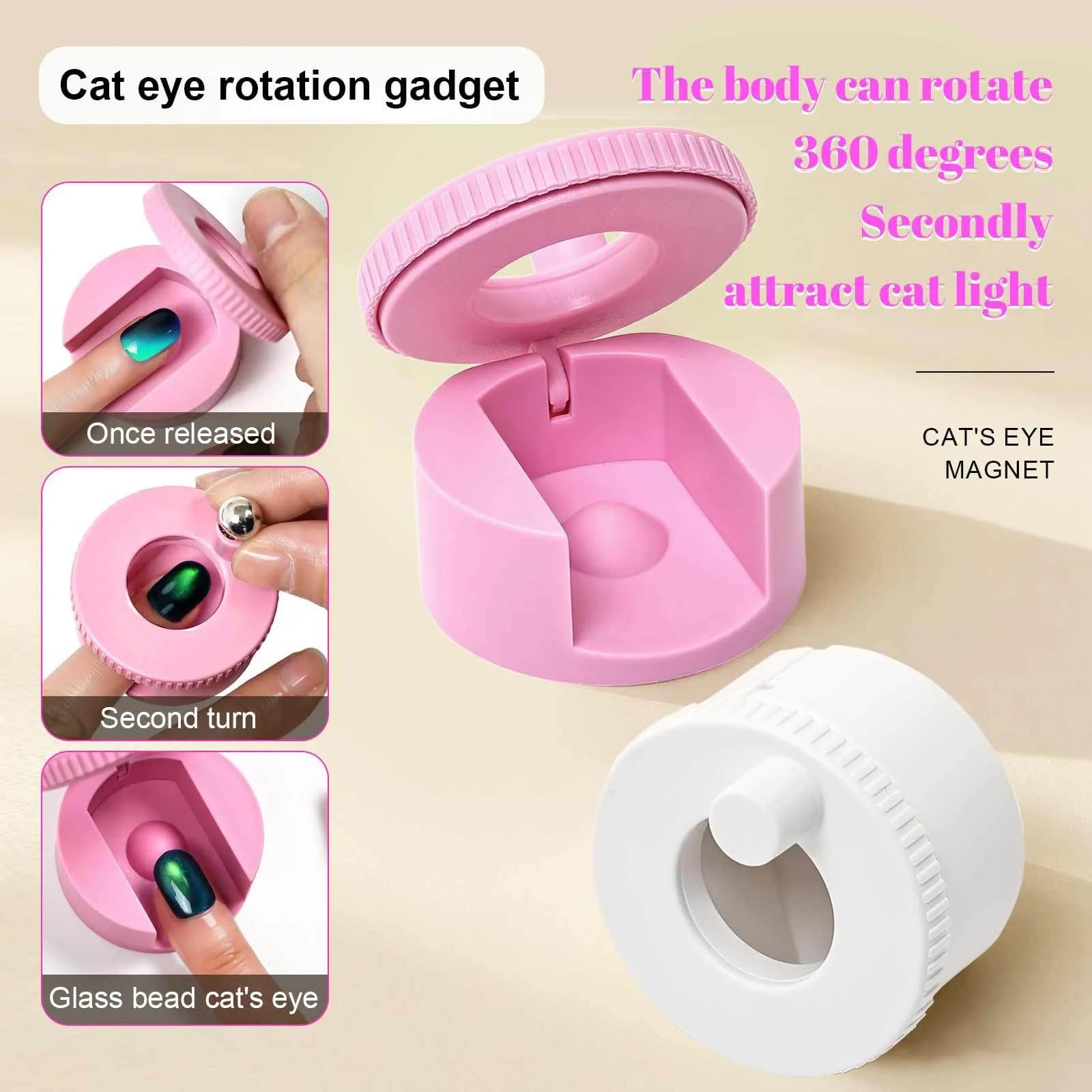 Nuovo Magnete Rotante per Nail Art Effetto Occhio di Gatto con Aspirazione Automatica, Multifunzionale, Ampia Luce, Accessori per Unghie Effetto Occhio di Gatto Francese