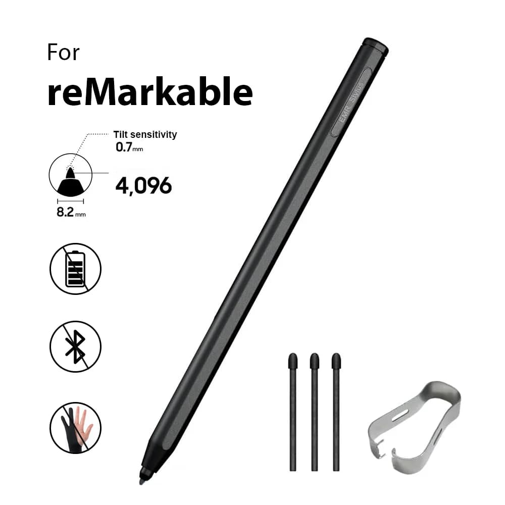Per reMarkable 2 Pen con gomma sensibile alla pressione 4096 Rifiuto del palmo Rilevamento dell'inclinazione Penna stilo EMR per accessori reMarkable