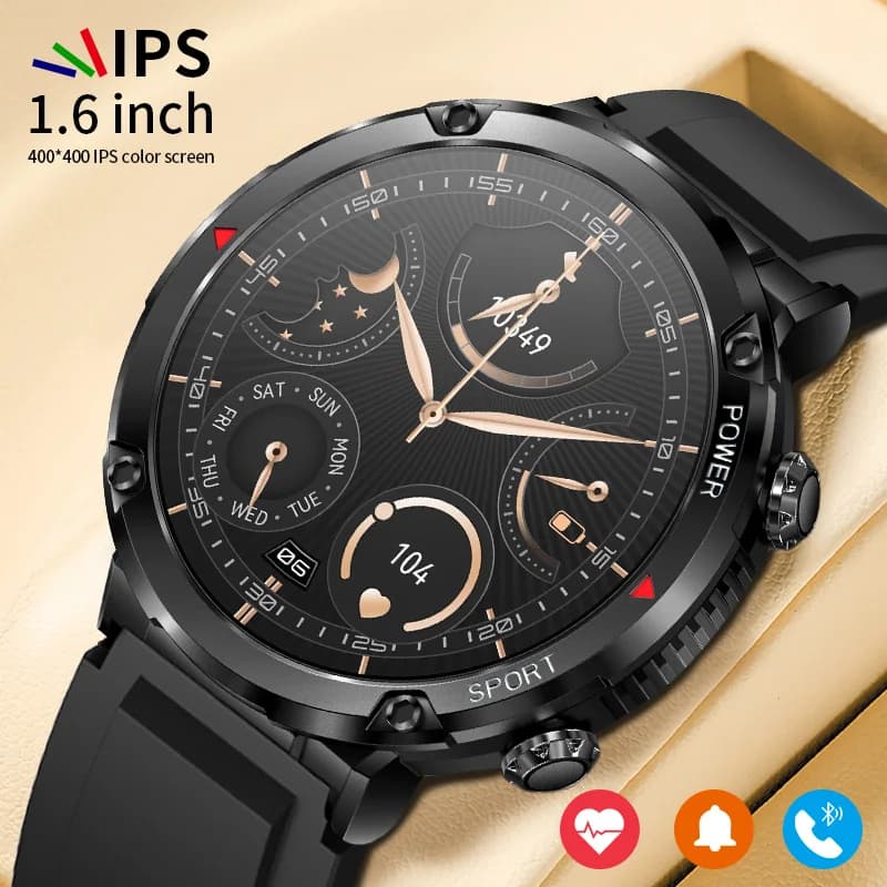 LIGE Nuovo Smartwatch da Uomo, Schermo Touch Completo da 1,6 Pollici, Braccialetto Fitness Tracker, Orologio Sportivo con Chiamata Bluetooth, Orologio Intelligente da Uomo