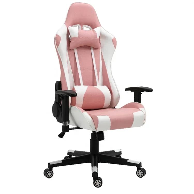 # Sedia da gioco rosa e bianca con sedia a dondolo relax reclinabile con rotazione mobile per lavoro d'ufficio #