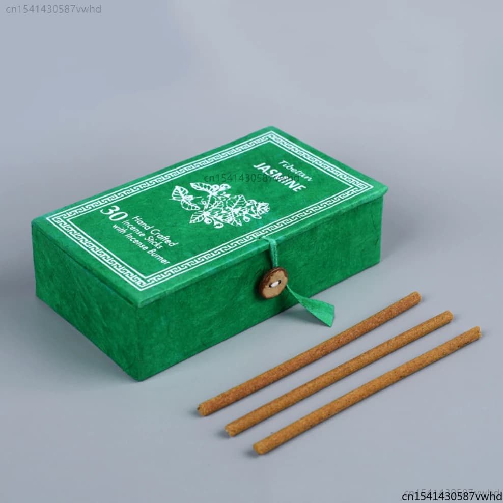 Incenso tradizionale nepalese tibetano naturale al gelsomino, ginepro e legno di sandalo, bastoncini di incenso fatti a mano per la purificazione degli interni e la meditazione.