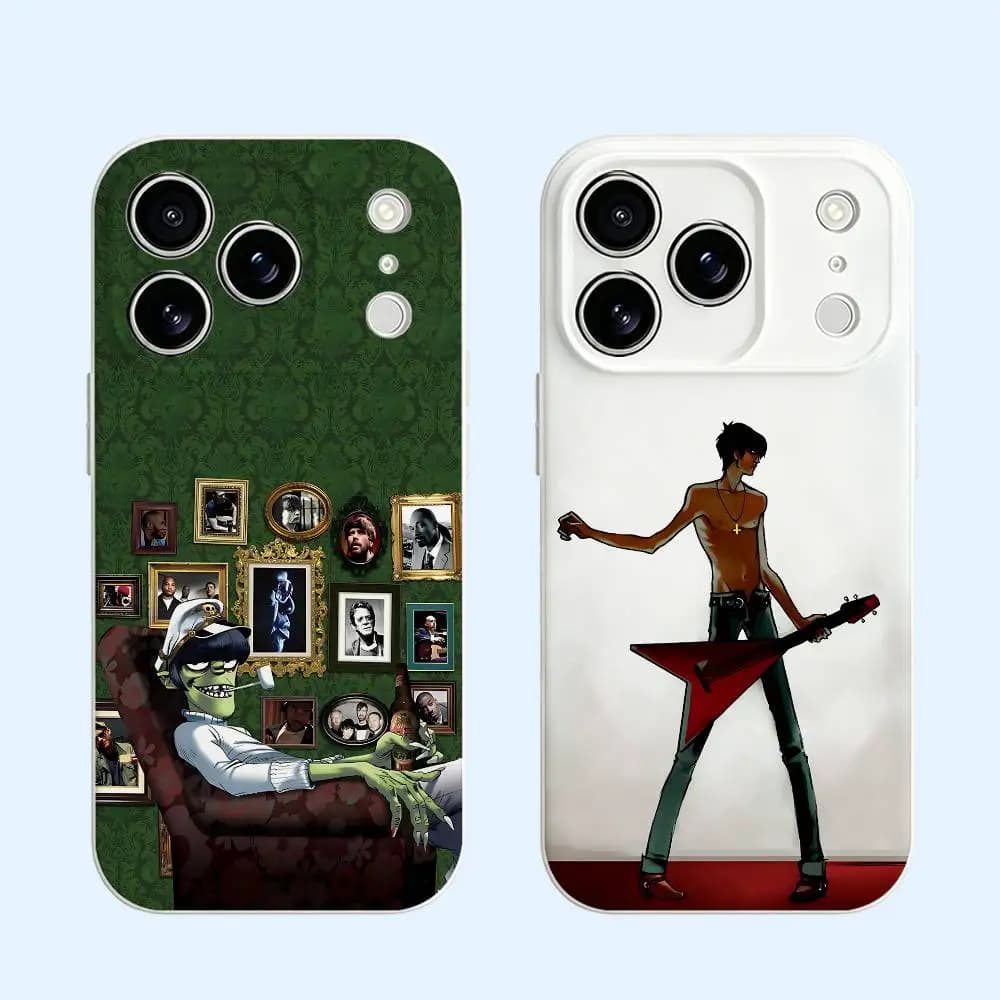 M-Murdoc Black Soft TPU Phone Case For iPhone 17 16 15 14 13 12 11 Pro Max Plus Air XR Shell Printed