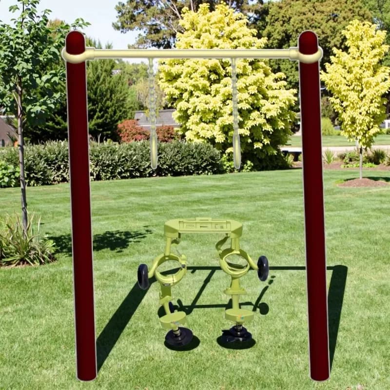 Customizable steel pull-up bar with rings - Fitness equipment for indoor and outdoor exercises for home and gym