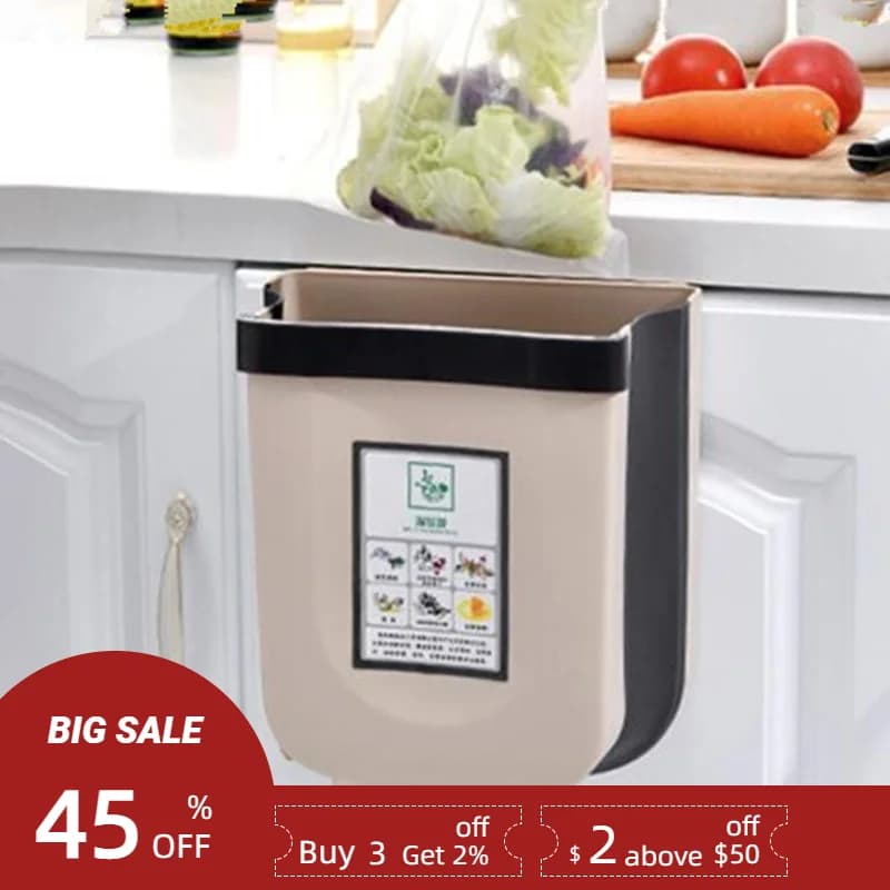 Bidone della spazzatura da cucina pieghevole Bidone della spazzatura multiuso per bagno WC Scrivania Contenitore della spazzatura di carta riciclabile per auto con coperchio