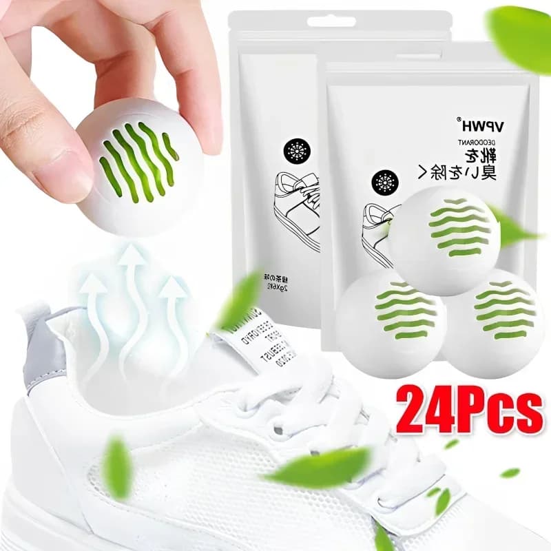 Deodorant Balls 24/6 Pieces Perfume Balls for Shoes Gymnastics Bag Gym Cabinet and Car Deodorant Neutralizing Odore Shoe Deodorant Ball