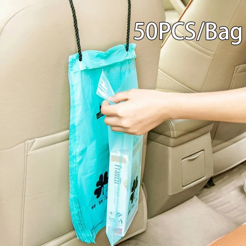 50 pz/borsa Appeso Sacchetto di Pulizia di Stoccaggio Usa E Getta Appeso Sacchetto di Immondizia Per Auto Pattumiera Bidone della Spazzatura Per Accessori Per Interni Auto