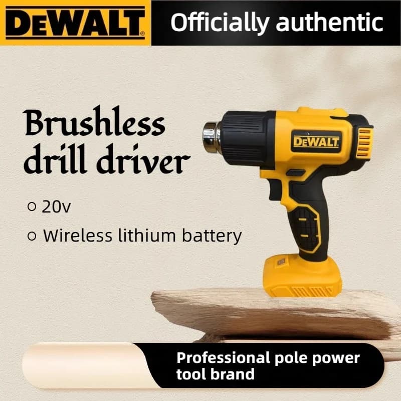 Dewalt DCE530N 20V Pistola Termica Senza Fili ad Alta Potenza, Soffiatore Termico per Saldatura, Strumento per Termoretrazione, Pistola ad Aria Calda, Utensile Elettrico DCE530