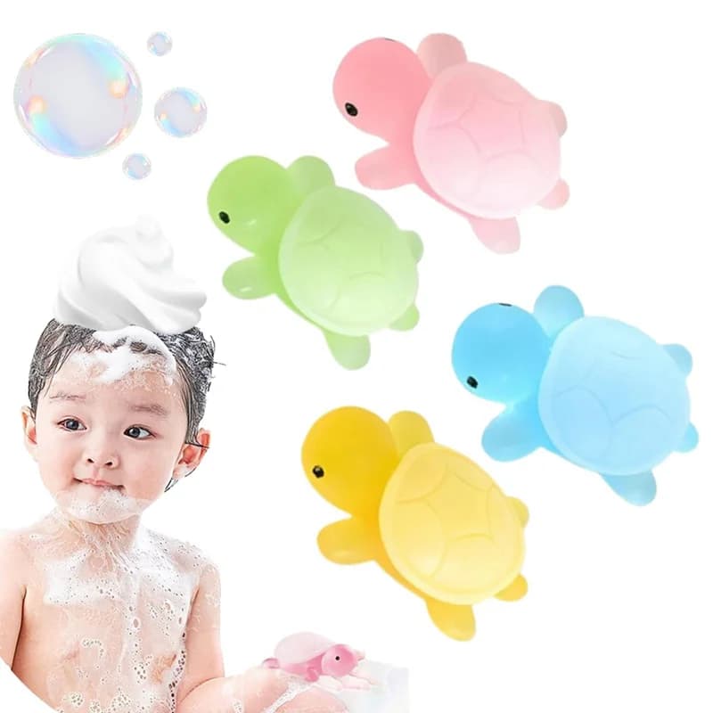 Sapone Little Turtle Sapone all'olio essenziale fatto a mano per lavare il viso, delicato e naturale, non irritante, accessori per il bagno per bambini