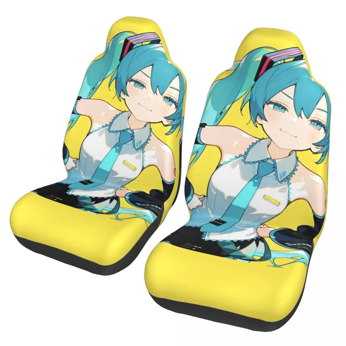 Hatsune Miku Car Seat Cover Waterproof Suitable For All Kinds Models Anime Vocaloid Girl Car Seat Covers Polyester Hunting