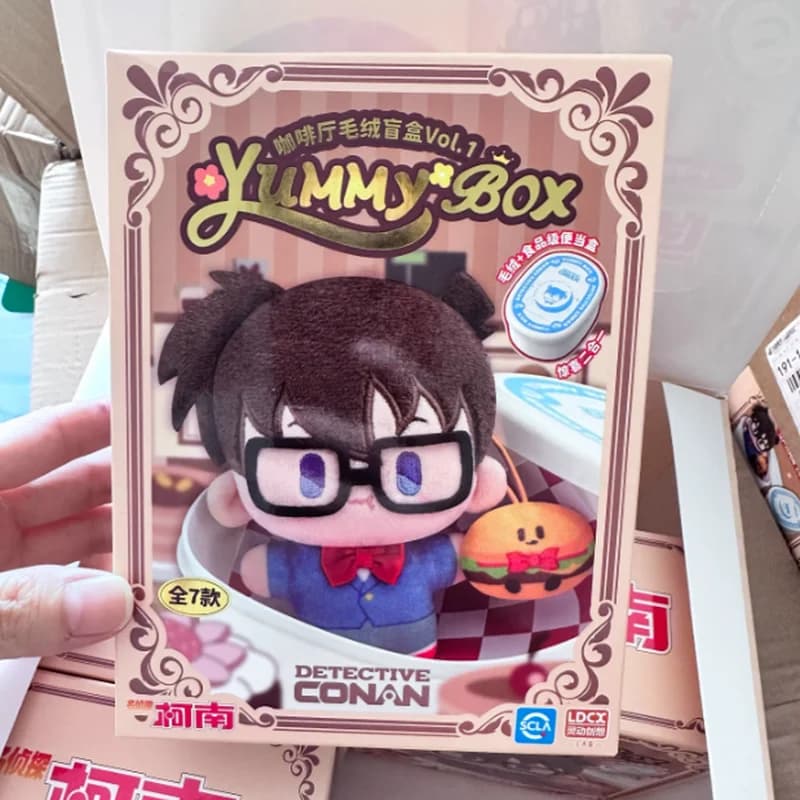 Disponibile Detective Conan Blind Box Collection Personaggio Lunch Box Collaborazione Ciondolo Giocattolo Bambola Bento Box Ventole Regalo di compleanno