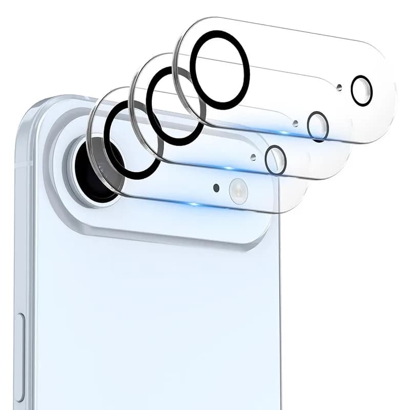 Protezione per obiettivo fotocamera trasparente 3D per Apple iPhone Air Proteggi schermo per fotocamera posteriore Vetro temperato per iPhone 17 17 Air