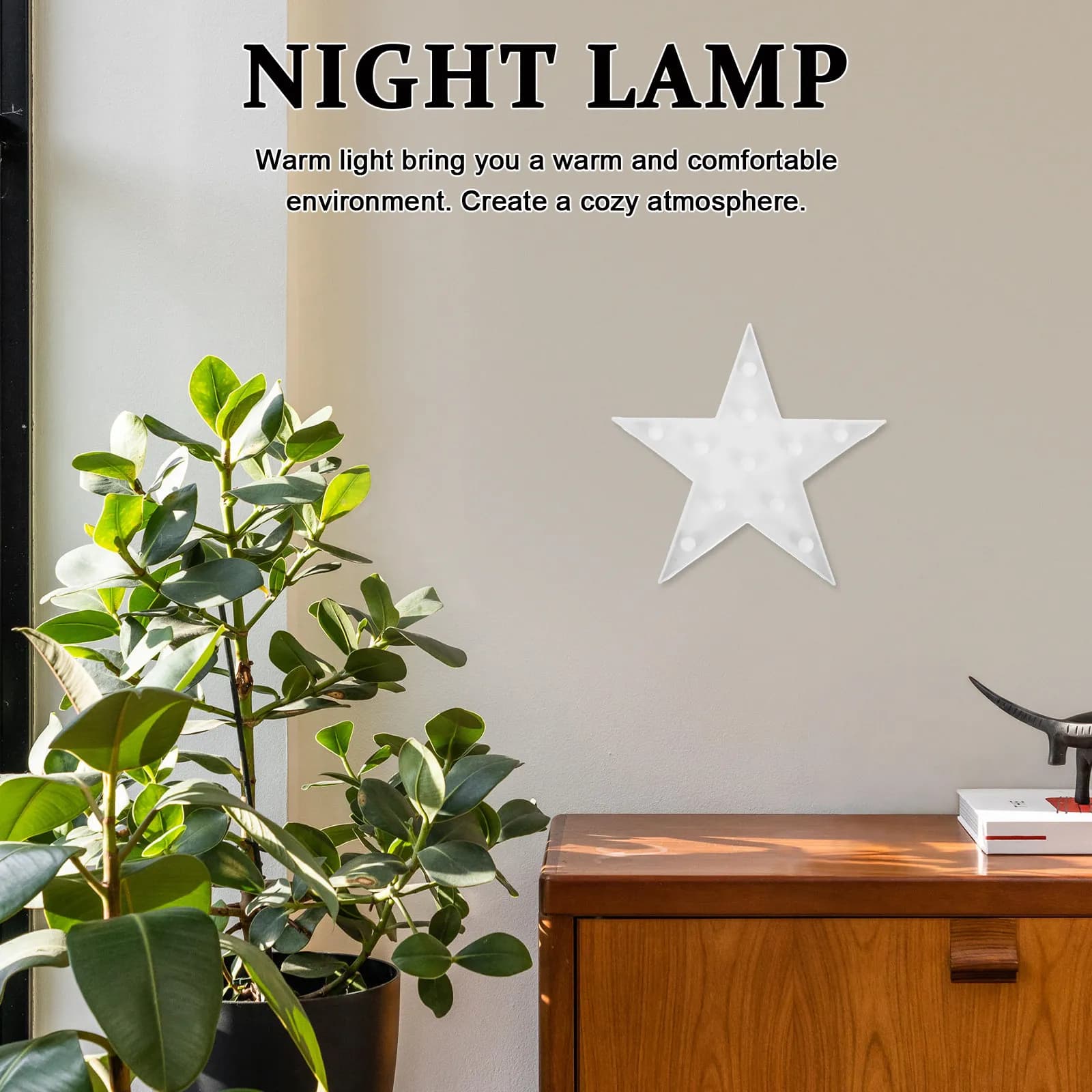 2 Pezzi Lampada Notturna a Forma di Luna, Luce Calda Decorativa per Camera da Letto, Soggiorno, Ufficio, Scrivania