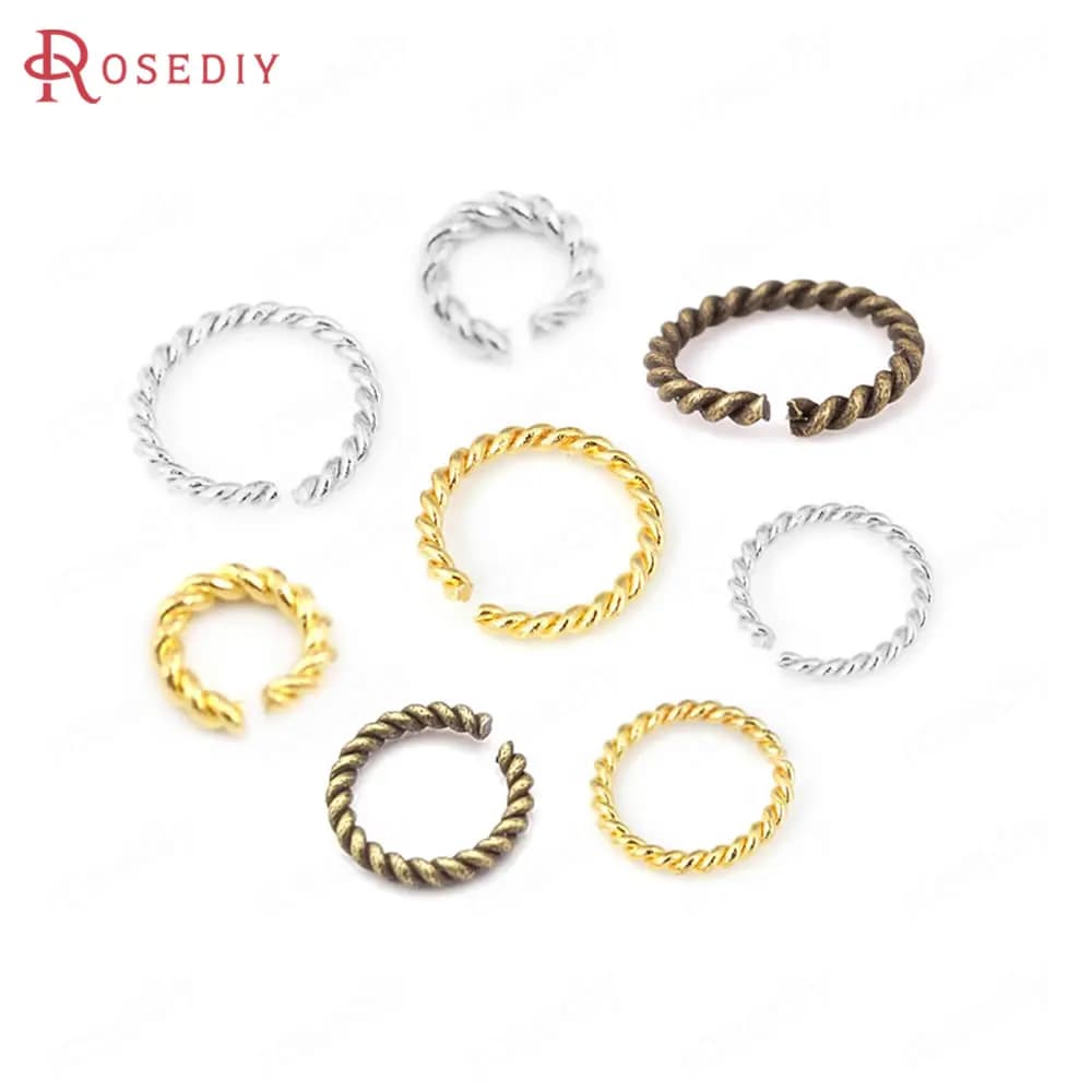 Diametro 5MM 6MM 8MM 10MM 18MM 20MM ottone Twist Jump Rings anelli divisi anelli chiusi risultati di gioielli fai da te accessori