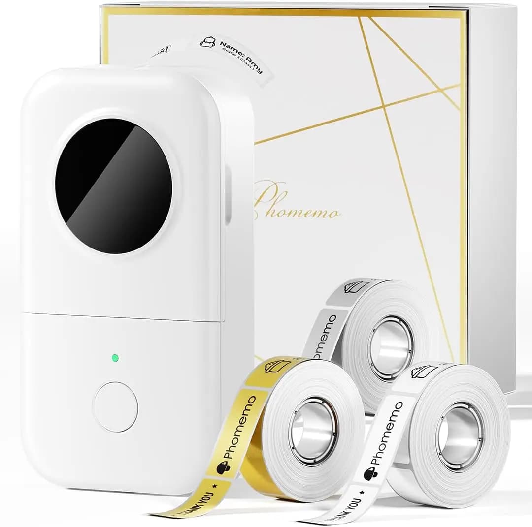 Etichettatrice D30 con 3 nastri, mini etichettatrice tascabile wireless Bluetooth per smartphone, piccola stampante termica