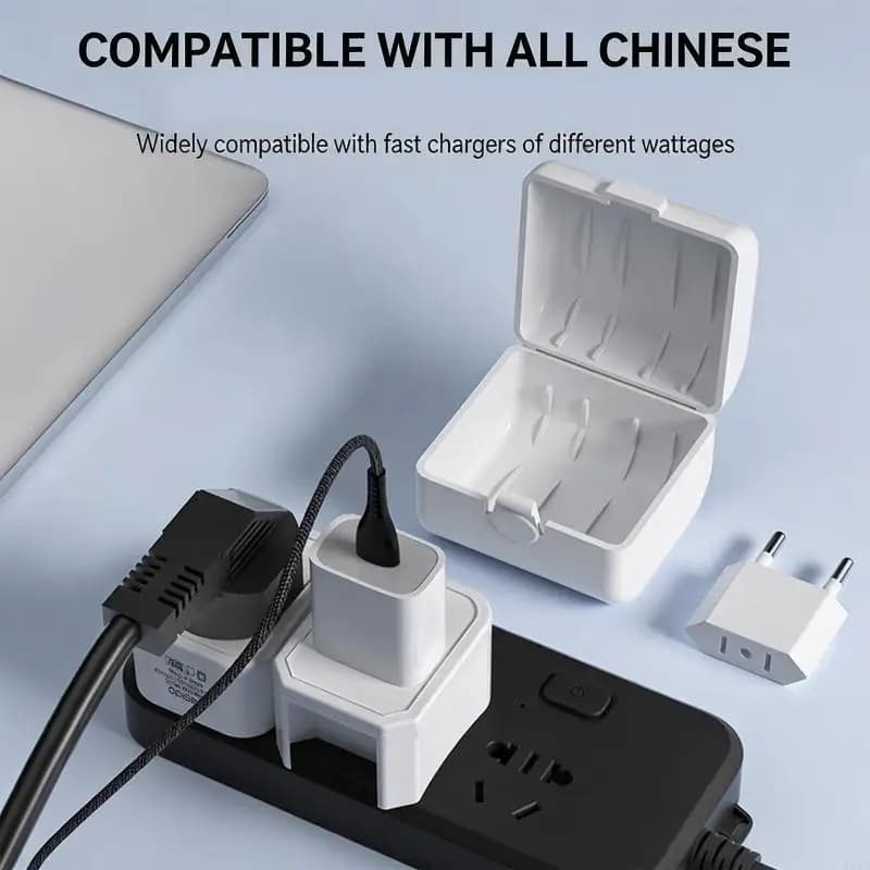 MultiCountry Travel Adapter with a Portable Storage Box Small and Lightweight Easily Fit into Pockets, Backpacks F19E