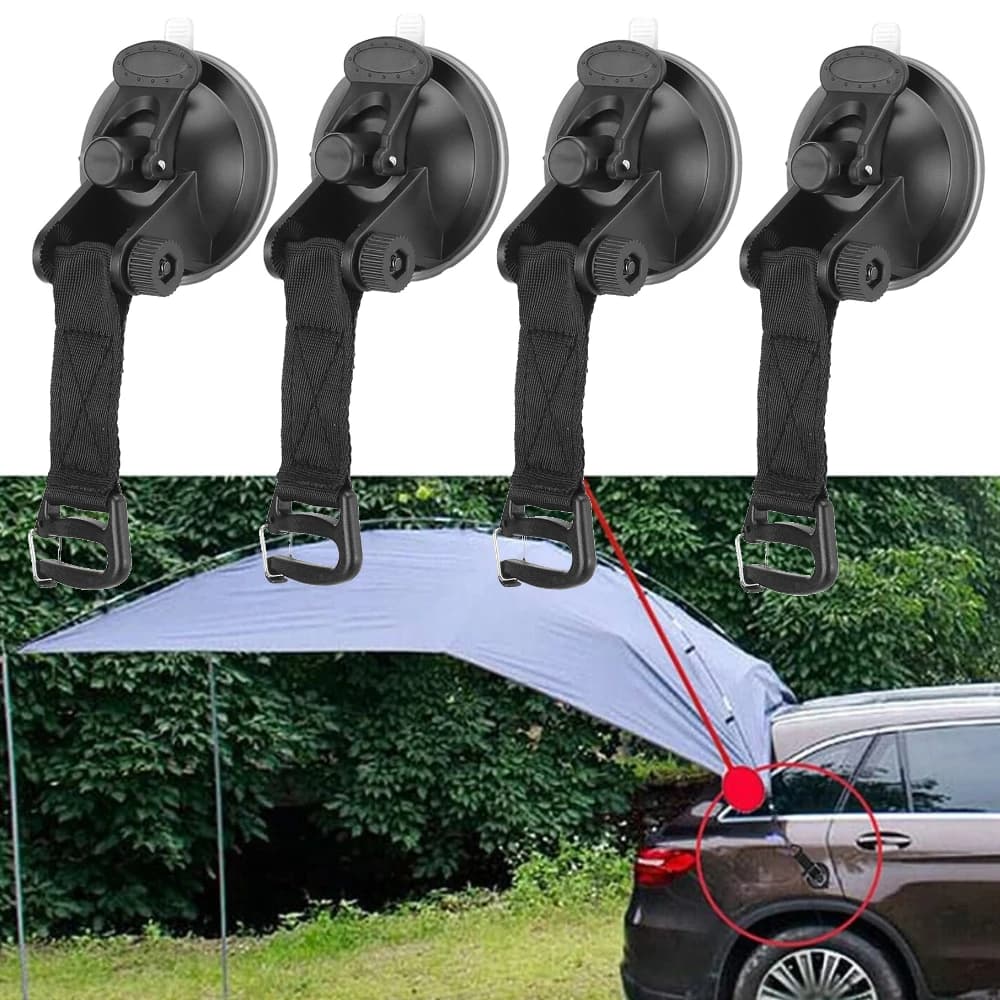 Tenda per auto Ventosa Fibbia Lato Rotondo Triangolare Tenda Ancoraggi Tenda da campeggio esterna Ventose Ancoraggio Fissaggio Gancio multiuso