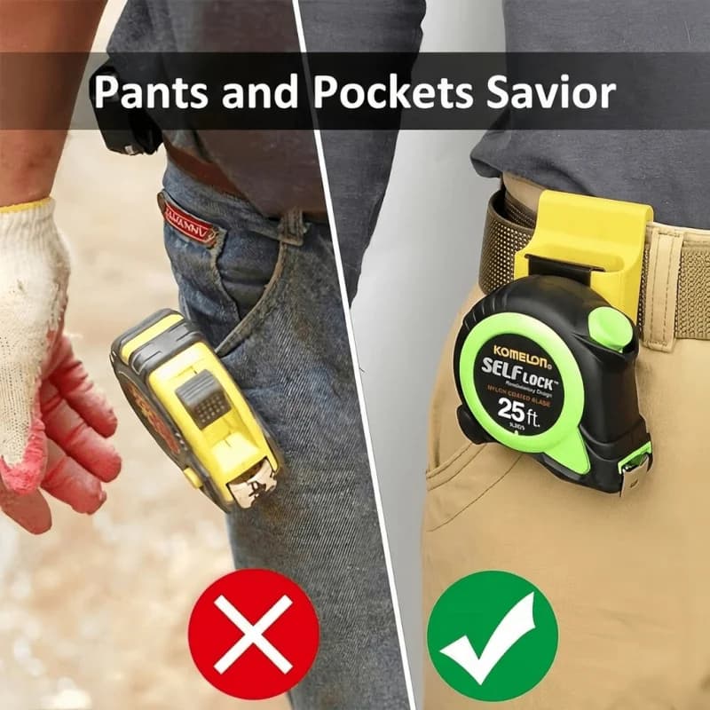Portable Tool Belt Clip Holder for Drill Tape Measure Nail Fits Up To 2 Inch Cordless Impact Drill Hanging Pocket Accessory