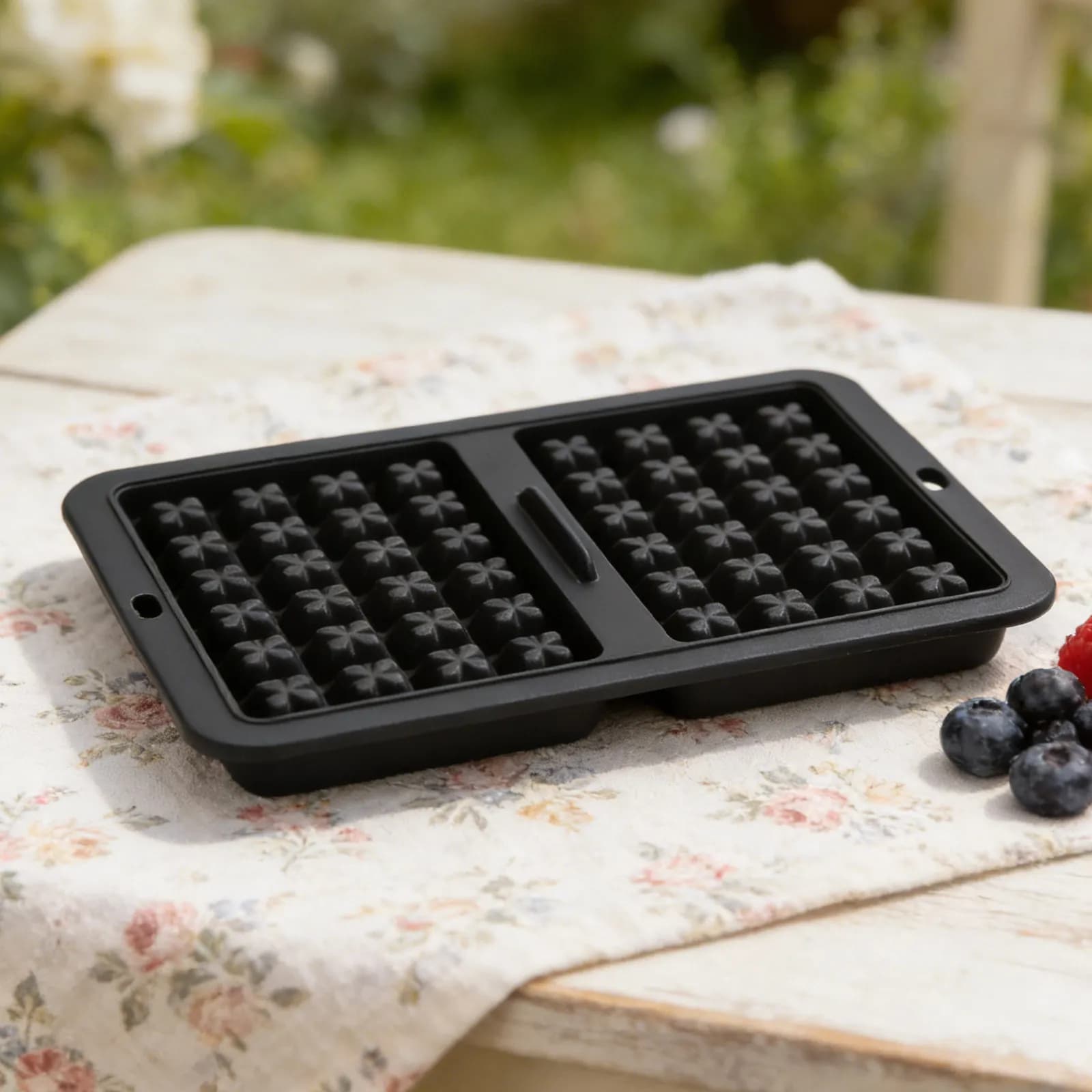 Stampo in Silicone per Waffle Compatibile con Friggitrice ad Aria, Antiaderente, Sicuro per Alimenti, Facile da Rilasciare, Rapido da Lavare, Compatto per la Cucina