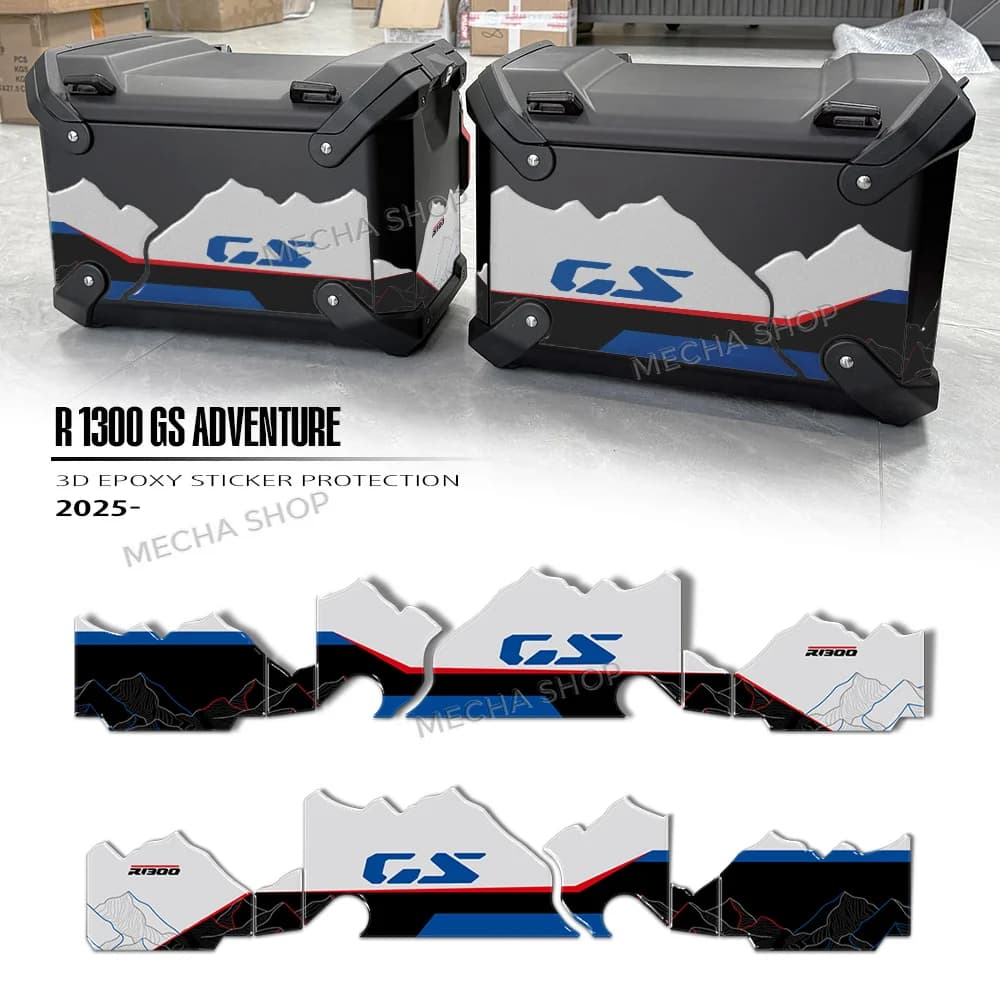 Kit di Protezione con Adesivi in Resina Epossidica 3D per R 1300 GSA R1300GS ADV GS1300 ADV 2024 2025 2026, Decalcomanie per Bagagli