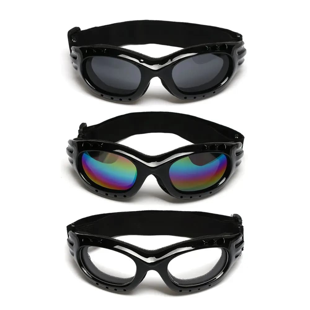 2 pezzi nuovo UV400 snowboard antipolvere sport all'aria aperta occhiali da sci occhiali da sole con montatura per lenti antivento
