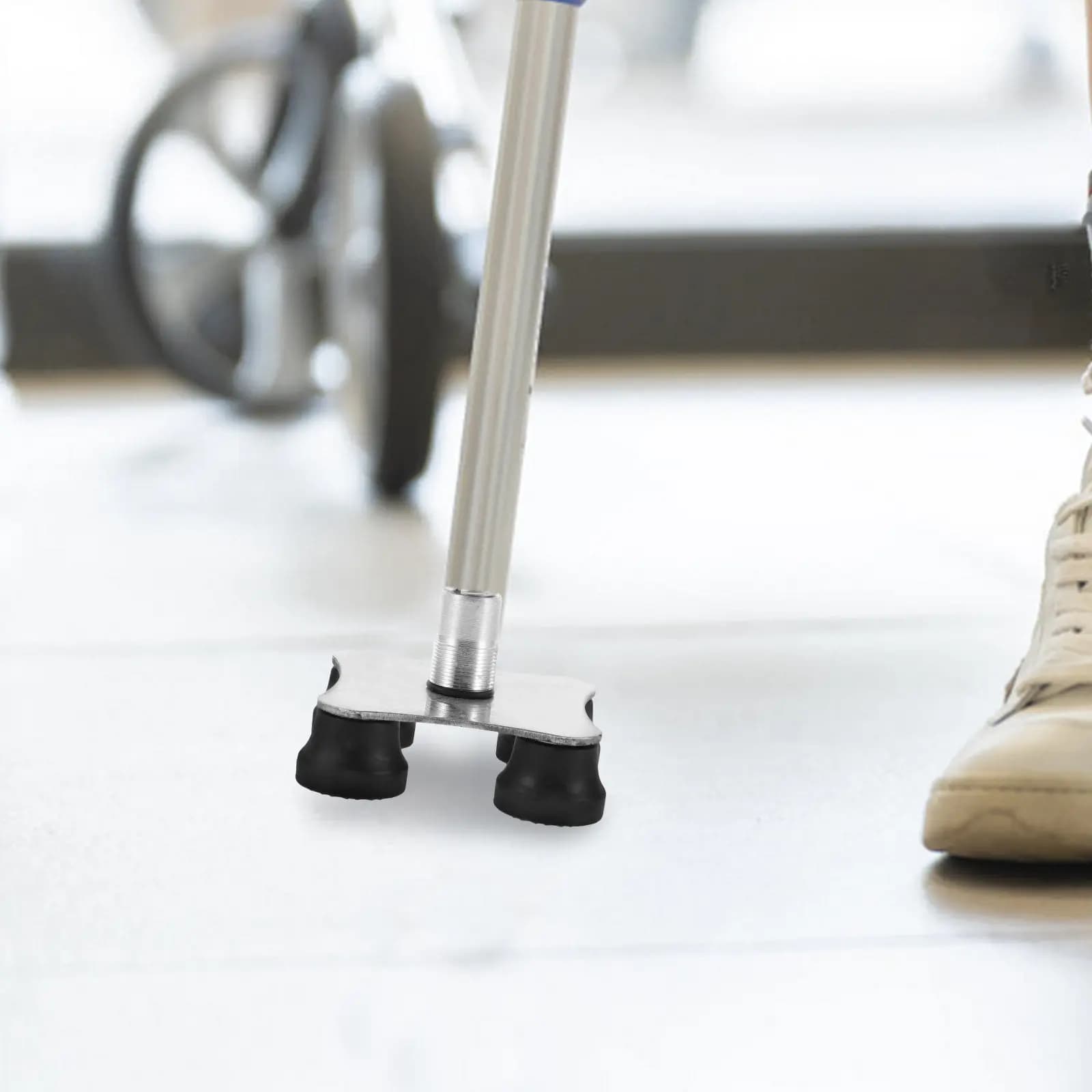 Non Skid Quad Cane Tips Replacement for Walking Sticks Crutches Trekking Poles Balance Stability on Any Surface Cane Tips