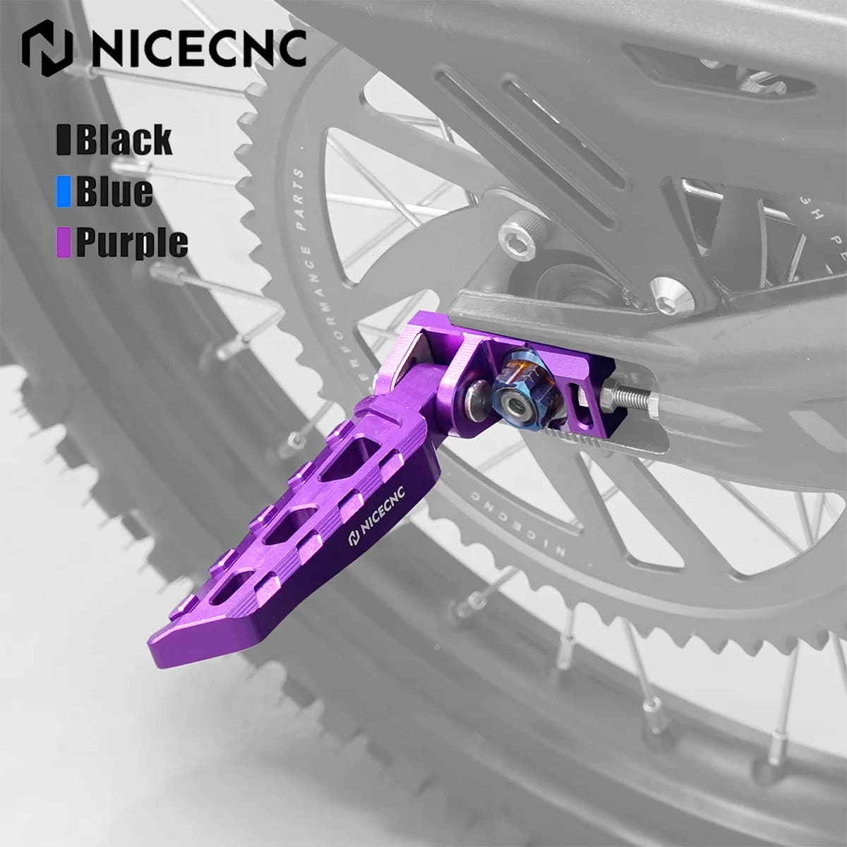 NICECNC Per 2025 2024 Surron Light Bee XS L1E Surron Ebike Posteriore Stunt Pioli Tenditore Catena di Regolazione Blocchi Assale Posteriore Dado Kit