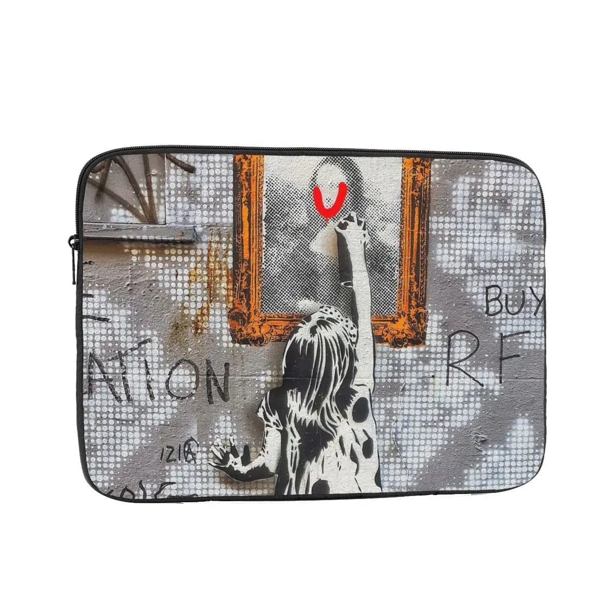 Banksy Graffiti Cuscino di tiro Sknlxqrcodz 12 "13" 15 "17" Custodia per laptop Custodia per notebook Custodia antiurto