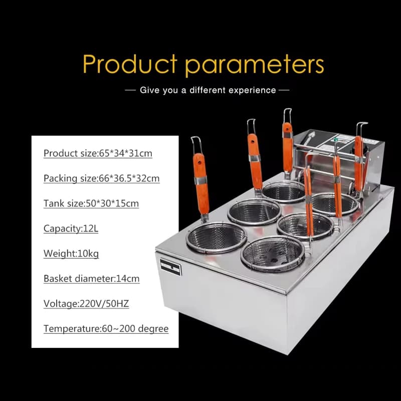 Stainless Steel Table Top Noodle Machine Electric Commercial Cooking Pasta Maker Italian Pot for Kitchen