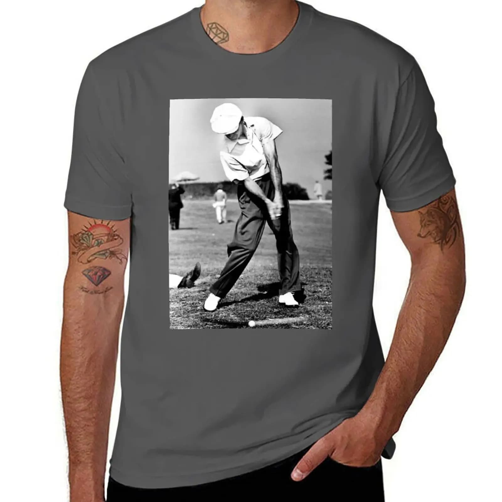 T-shirt Ben Hogan Point Of Impact Golf Shot, maglietta semplice per le vacanze