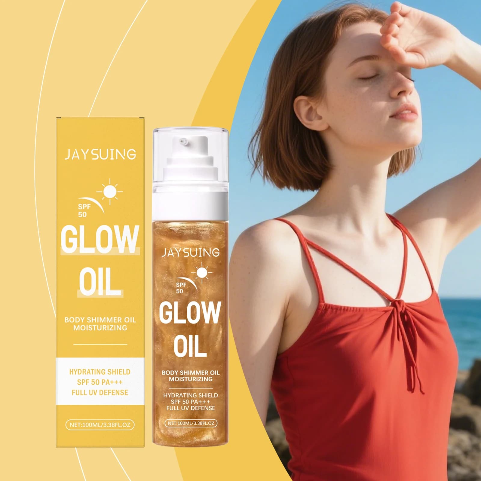 Bright Solar Coconut Oil Reduces Sunburns Long-Term Protection Skin Prevents Melanin production UV-resistant waterproof oil
