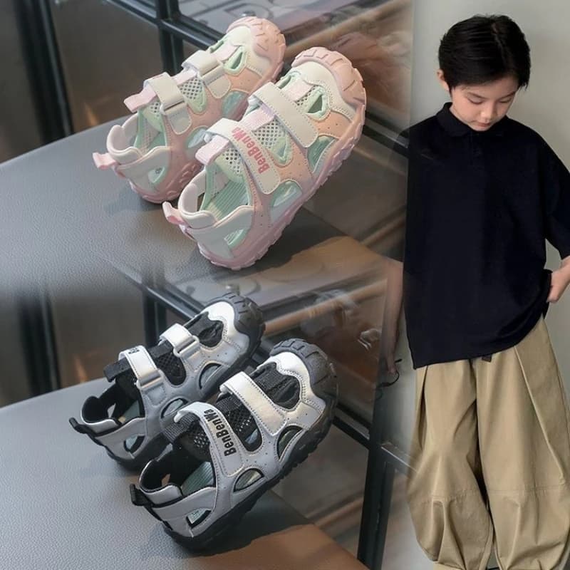 Summer Children Patchwork Sandals New Boys Girls School Causal Shoes for Running Fashion Mesh Sneakers-style Kids Sports Sandals