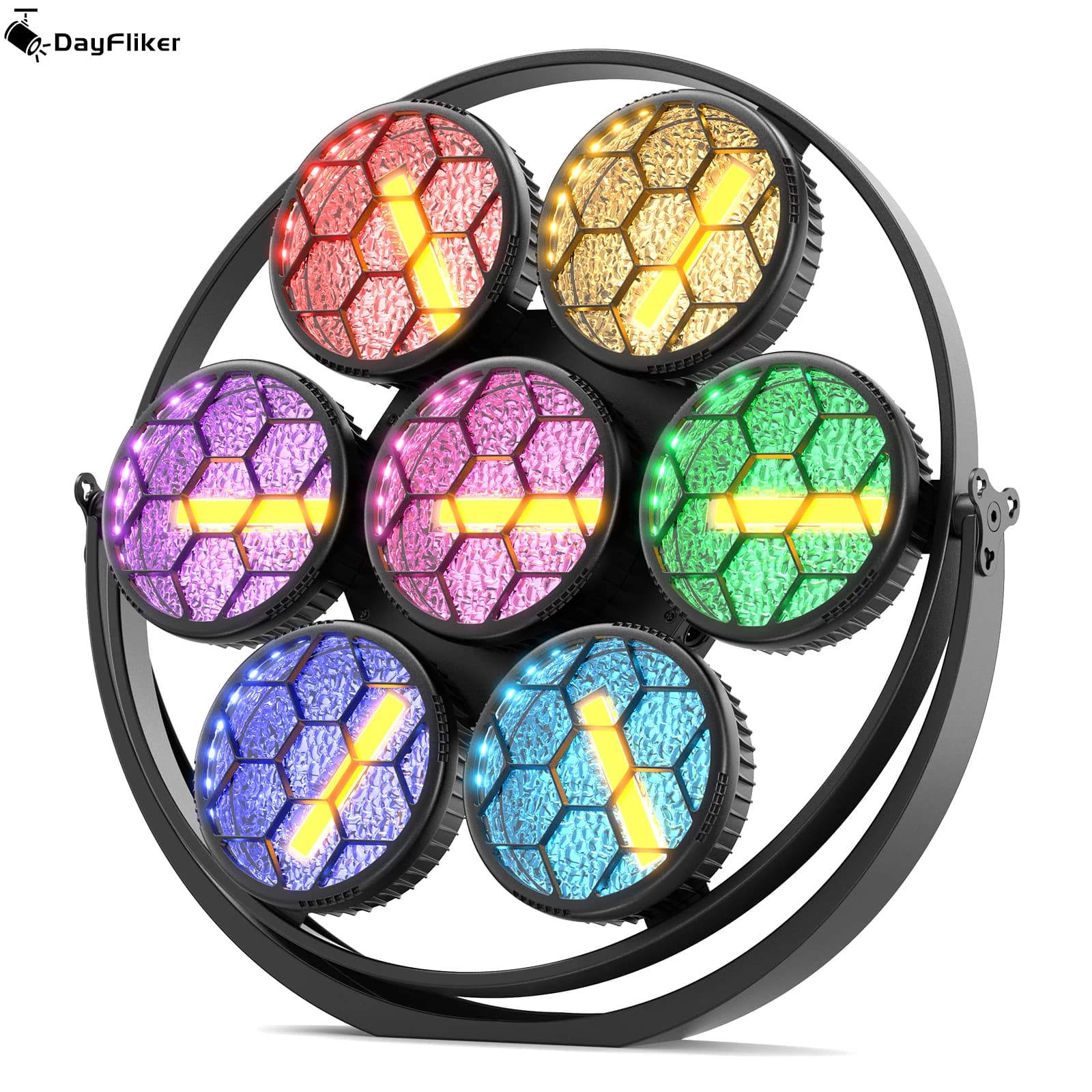 DayFlicker 350W 7-LED COB Lineare Vintage Luce da palcoscenico 1-20Hz Flash DMX512 16/37CH per DJ Concerti Matrimoni Discoteca Danza
