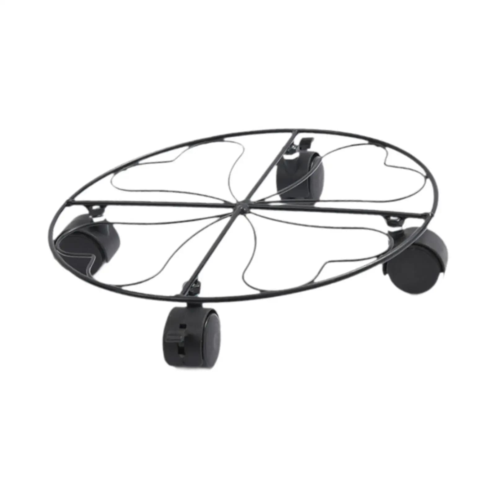 Hollow Heart Pot Caddy Rolling Plant Stand Wheeled Planter Saucer Tray Garden Movable Planter Trolley for Flower Pots Vase