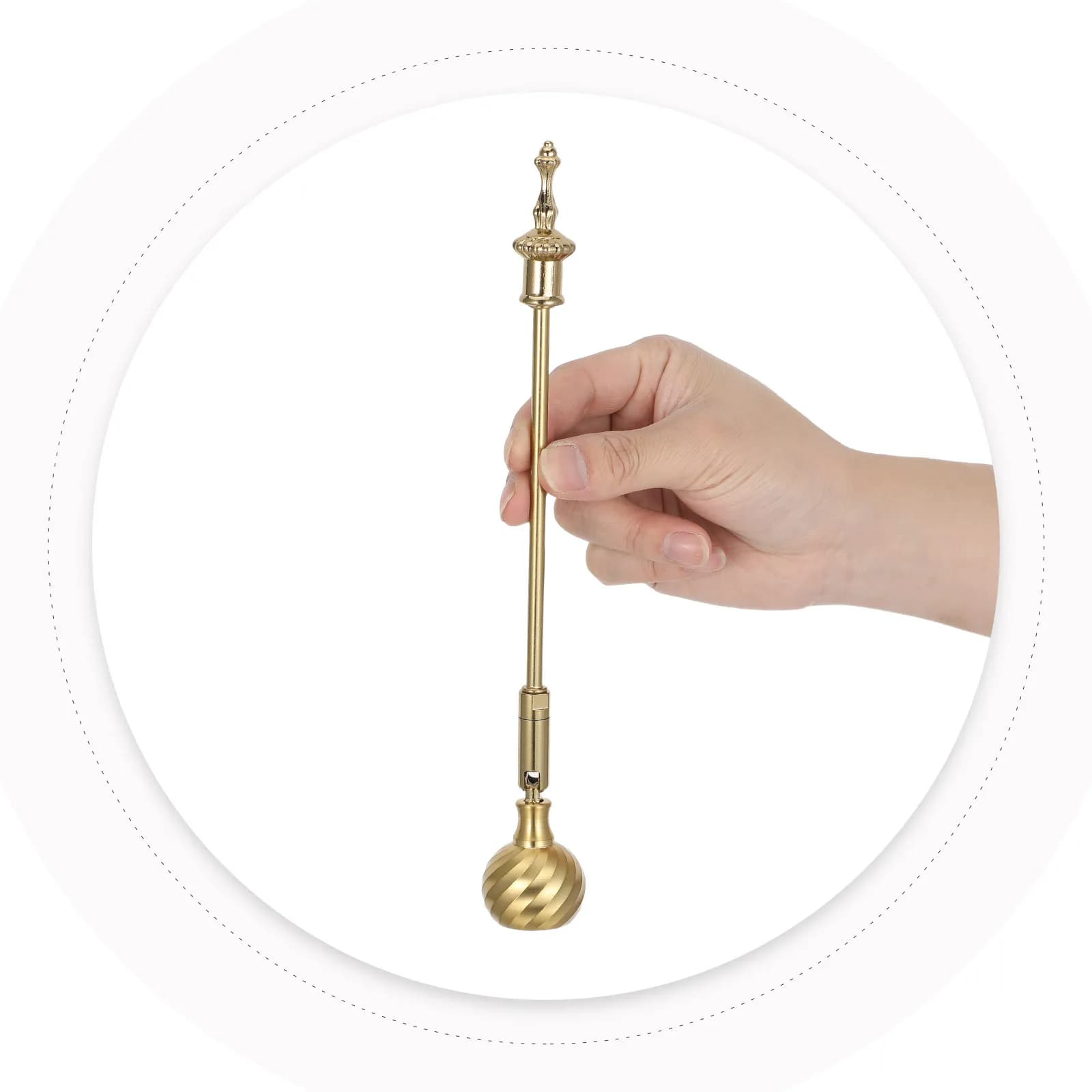 Spegnitore Vintage a Forma di Zucca in Metallo, Leggero in Alluminio, Strumento per Controllo Fiamma per Barattoli e Tea Light