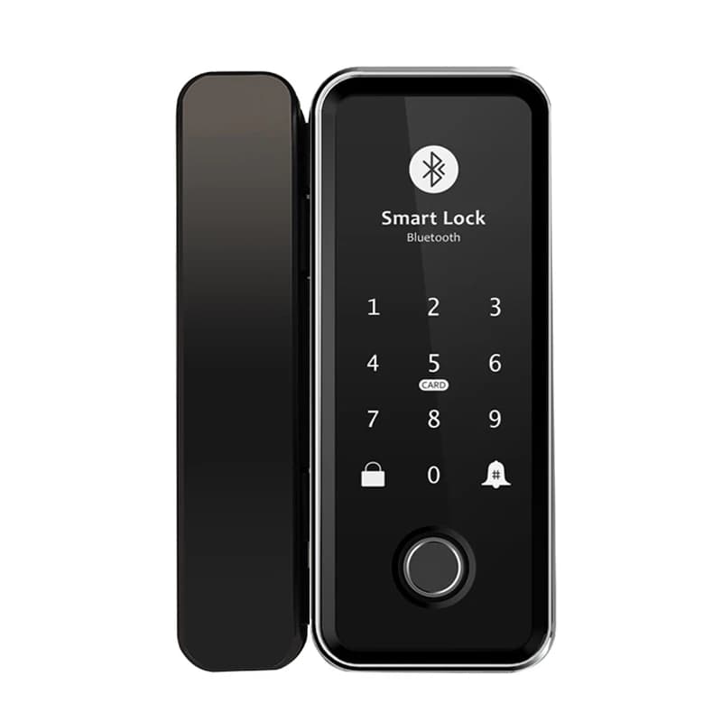Smart Door Lock Impronta digitale Codice digitale elettronico Scheda RFID App TTLock Sistema di sicurezza per serratura in vetro Silding