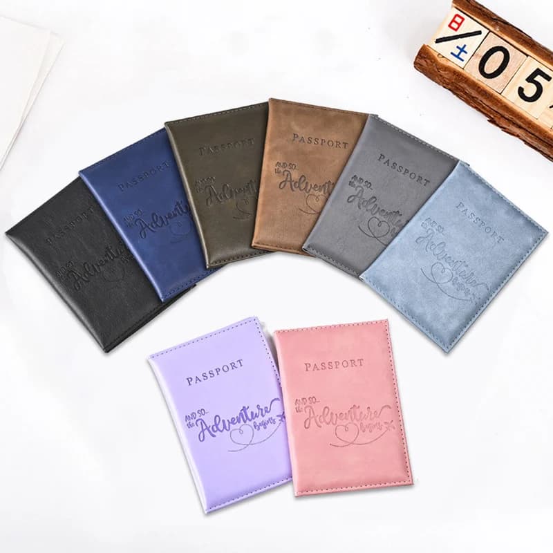 Semplici borse porta carte per passaporto aereo per uomo e donna Cred ID Porta biglietti da visita Borsa da viaggio con clip per biglietti da regalo