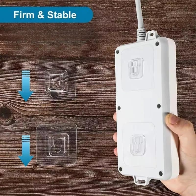 1/2PCS Organizzatore di cavi Clip Adesivo biadesivo Ganci da parete Gancio Forte supporto da parete a ventosa trasparente per la cucina