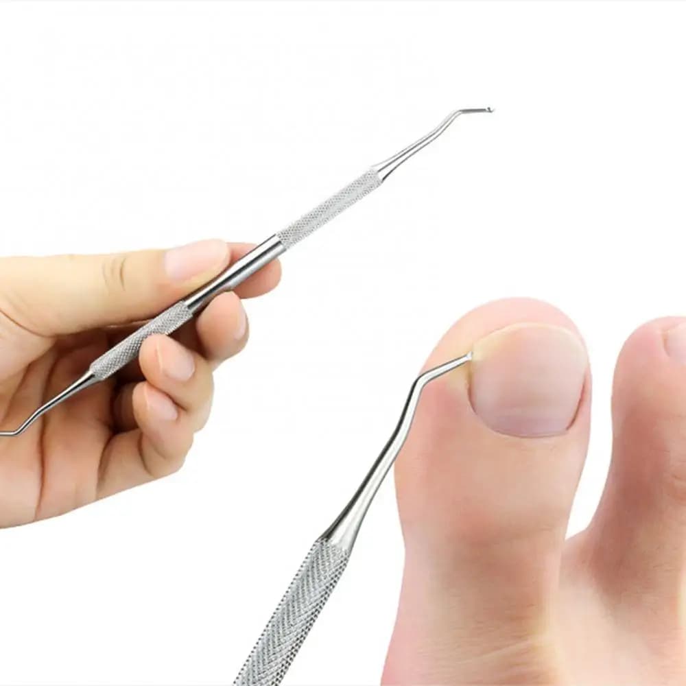 Doppio lato incarnito punta sollevatore per unghie file pedicure manicure cura strumento di correzione punta cura delle unghie gancio unghie dei piedi strumento per la cura del piede pulito