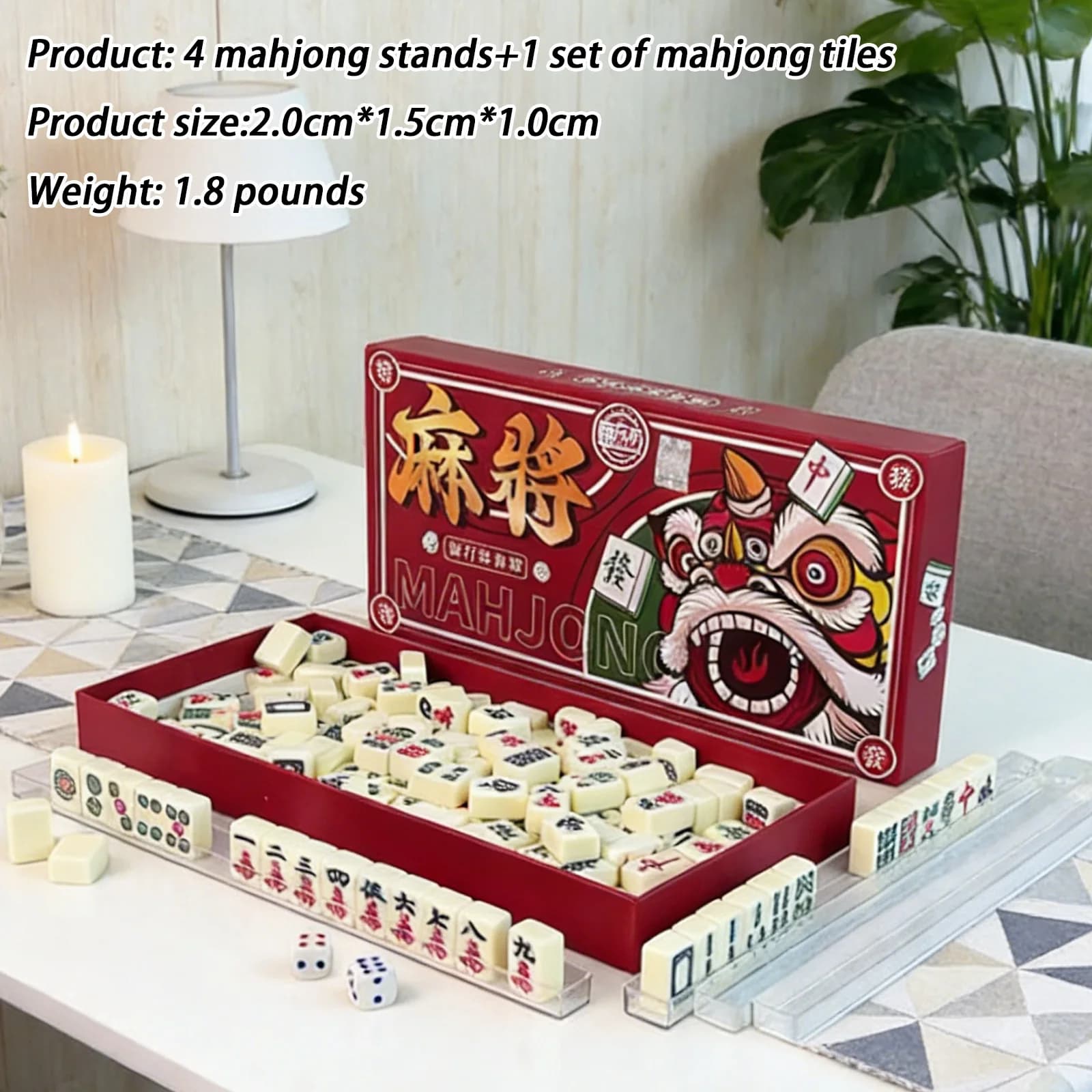 Nuovi giochi da tavolo Mahjong Set da viaggio portatile Regali di compleanno Domino tradizionali cinesi classici Giochi da tavolo per feste a casa