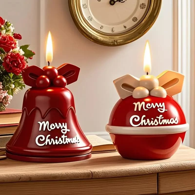 Stampo in silicone con campana natalizia 3D - Artigianato fai-da-te per sapone, candele e resina - Strumento di fusione per decorazioni per la casa festive